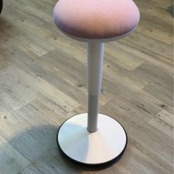 Pink and White Rockaway Stool