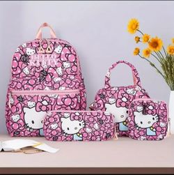 Hello Kitty Backpack Set (4 Piece Set)