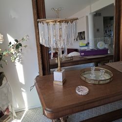 Vintage Marble Table Chandelier