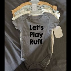K&D 0-6m grow w me bodysuits 5pk