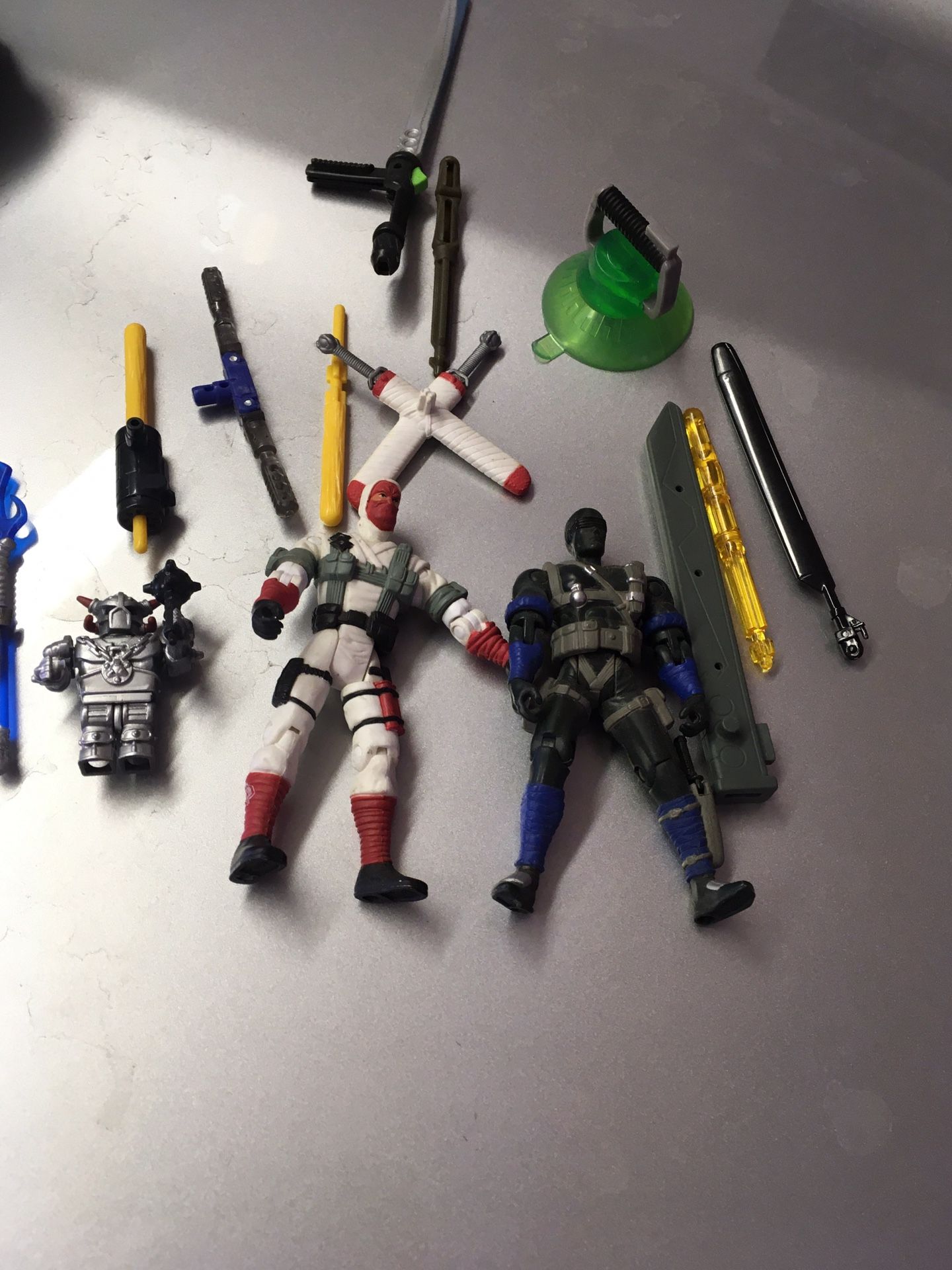 Vintage GI Joe Snake Eyes And Storm Shadow plus extras Action Figure Toy Collection