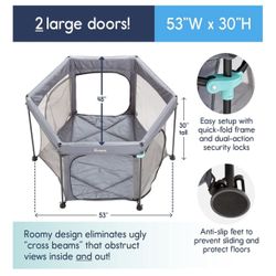 Hiccapop 53” PlayPod Indoor/Outdoor Baby Playpen