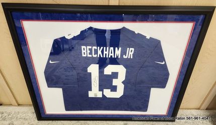 Odell Beckham Jr. New York Giants Signed Jersey Framed 40x32 2 coa's