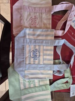 Trader Joes mini striped tote