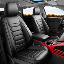 Toyota Prius 2001-2026 Kaomim Car Seat Covers *Full Set* PU Leather Black