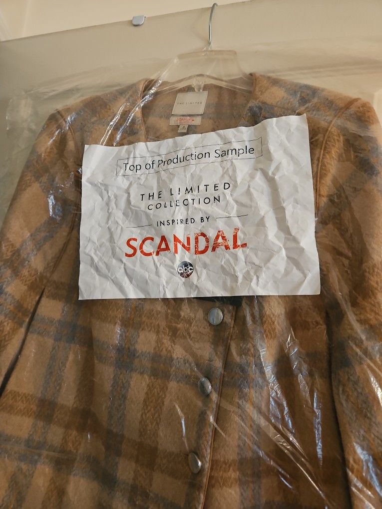 New - Production Sample From ABC Scandal - Plaid Cape