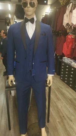 3PC INDIGO TUXEDO SET