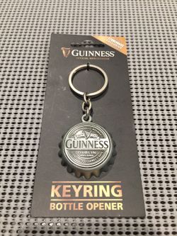 Guinness Cap Bottle Opener Keyring, Brand New!
