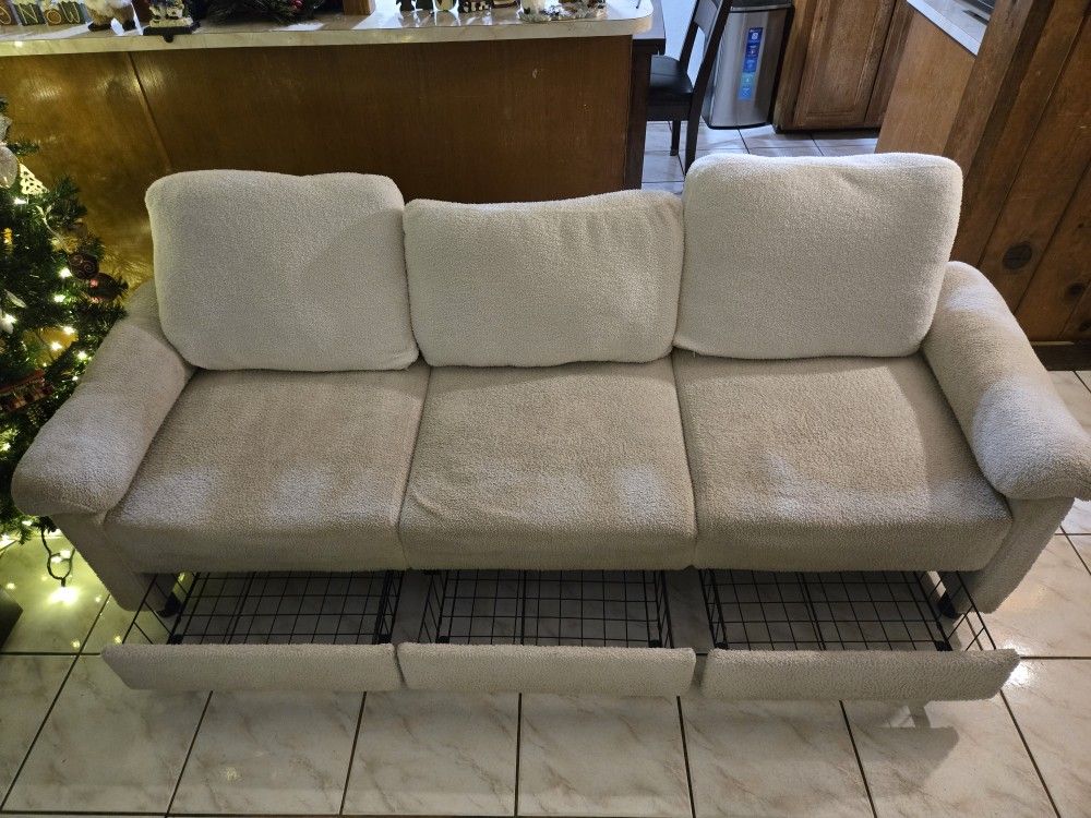 Ivory Couch With Storage 
