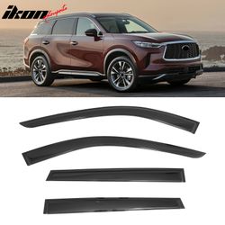 Fits 2022-2026 Infiniti QX60 Window Visors 4PCS Smoke Acrylic Rain Sun Wind Guards