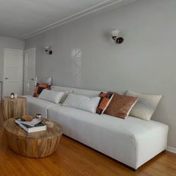 Modern white sofa