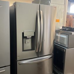 New Open Box Lg French Style Stainless Steel Refrigerator 