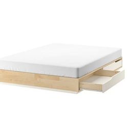 IKEA Mandal Full Size Bed Frame With Storage Drawers