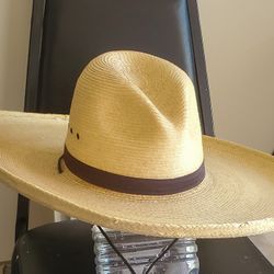 Sam Houston  7 5/8  Palm Leaf Hat