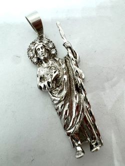 925 Sterling Silver St. Judas Pendant - 10.9G! (WMP020684)