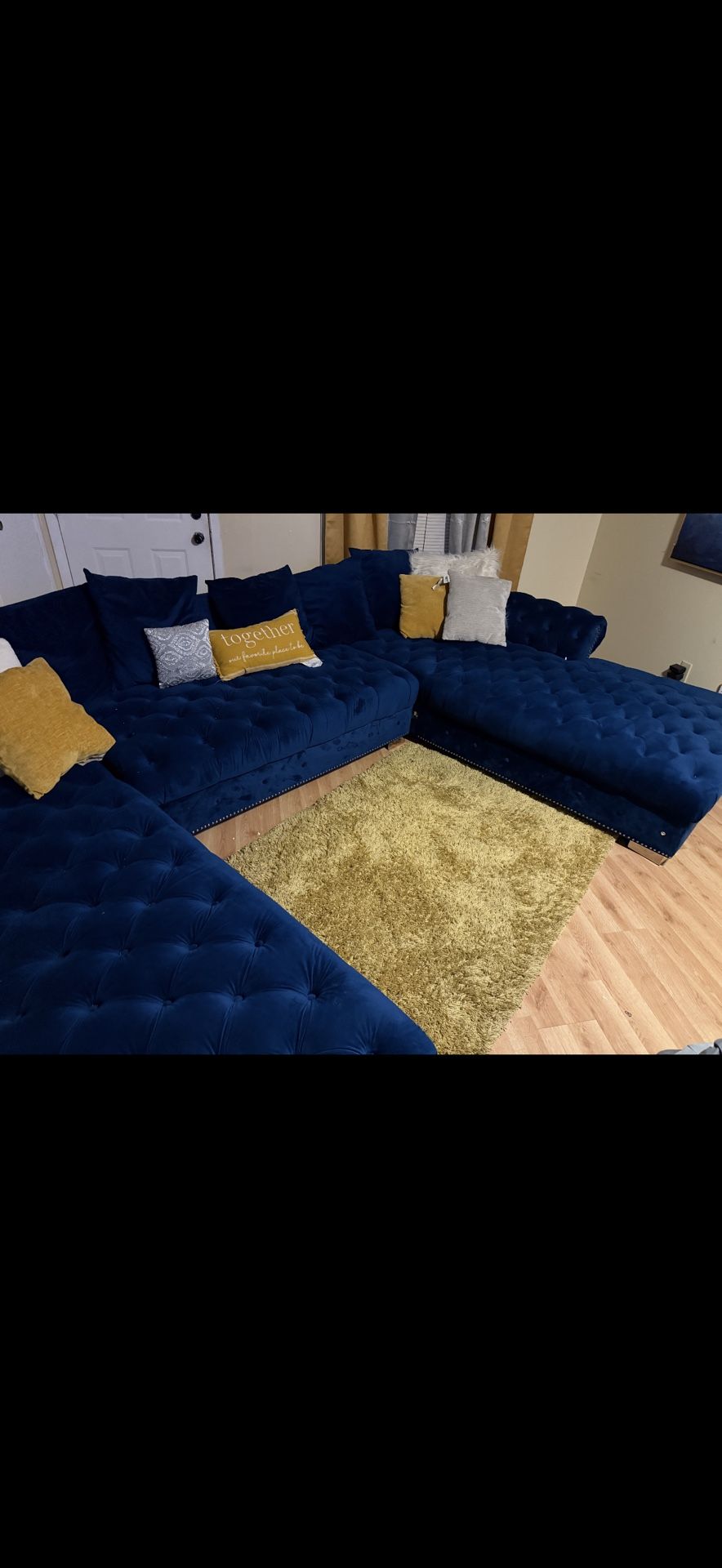 Royal Blue Sectional 