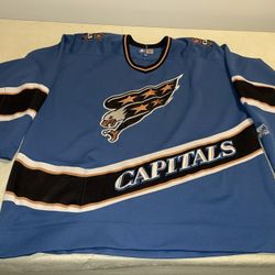Washington Capitals Screaming Eagle Starter Jersey Mens Xxl Blue Sewn Nhl 90s