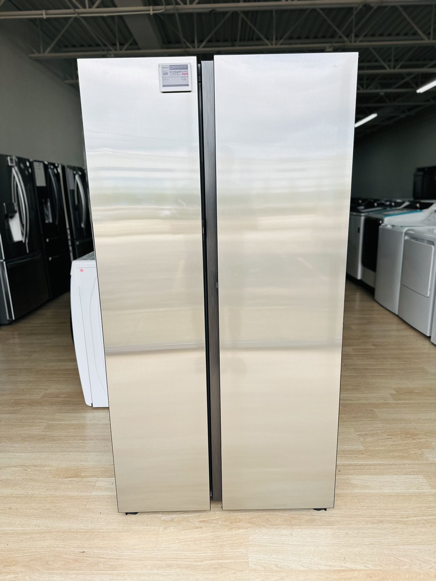 NEW Samsung - BESPOKE Side-by-Side Smart Refrigerator with Beverage Center Stainless Steel