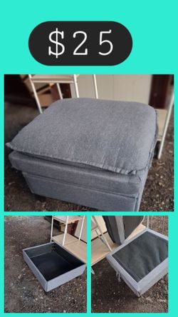 Gray ottoman