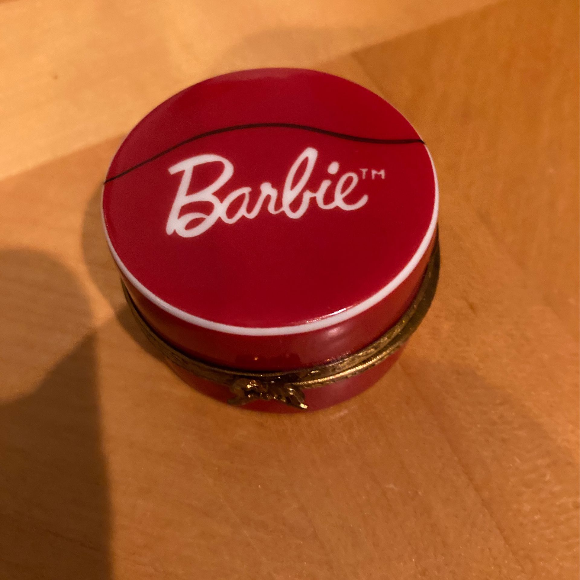 Barbie Mattel Limoges trinket Box Peint Main Rochard Limoge France