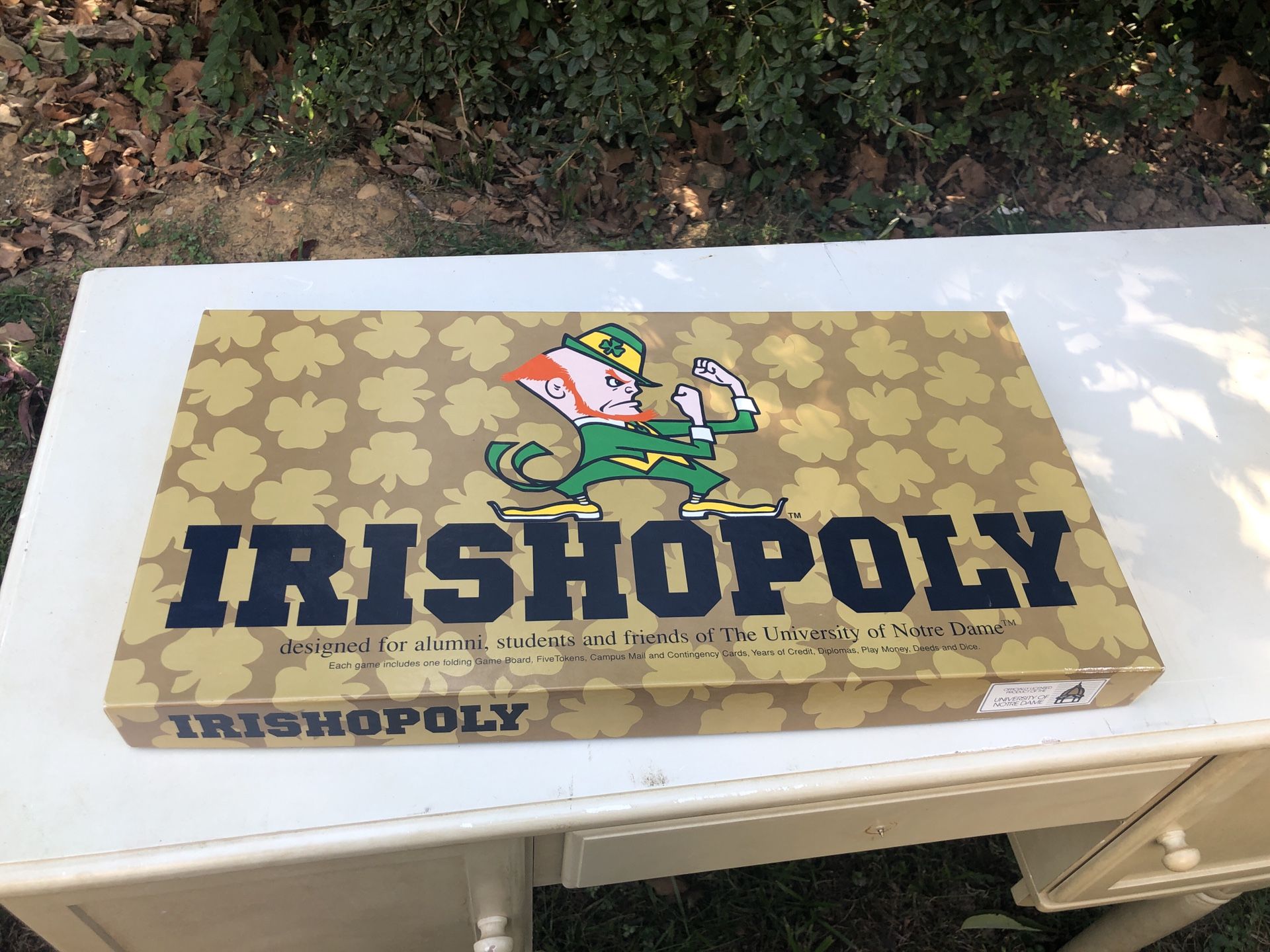 Vintage 1992 Notre Dame Fighting Irish Irishopoly brand new Board Game