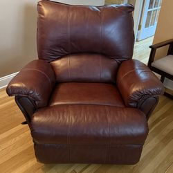 LANE LEATHER SWIVEL ROCKER RECLINER 