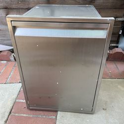 17" x 23" x 16" Pull-Out Tray Outdoor Kitchen Stainless Steel Trash Drawer with Handle Storage