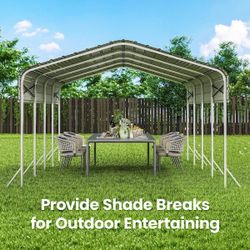 Heavy-Duty Carport-12x20-ft. Metal Carport