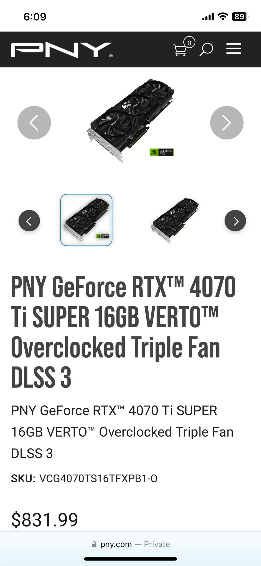 Used RTX 4070 Ti Super Graphic Card