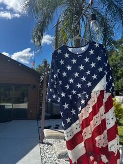 4th  of July Patriotic, red, white and blue dress medium 4th of July