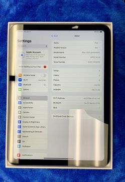 Apple iPad 10th Generation Tablet Tab E Reader Touchscreen Display 64gb Memory Storage Wifi Bluetooth USB-C Apps iOS Internet Browser Portable 
