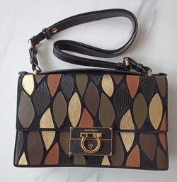 Salvatore Ferragamo Aileen Patchwork Leather Shoulder Bag