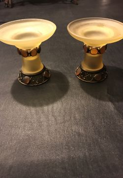 Pair of candle holders