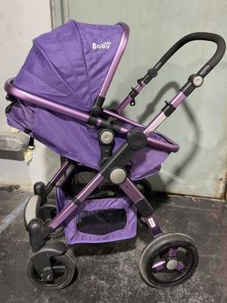 Golden Baby Brand Purple Stroller & Infant Seat Combo – Safe, Stylish First Rides for Newborns