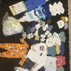 Newborn Baby boy clothes & diapers