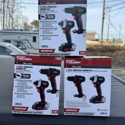 Hyper Tough 20V Brushless 2-Tool Cordless Combo Kit – New