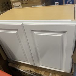 Hampton 30 in. W x 15 in. D x 24 in. H Assembled Wall Bridge Cabinet in Satin White 