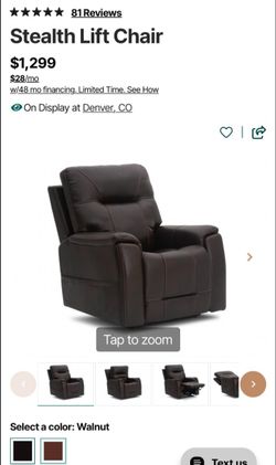 Stealth Lift Chair - Recliner Leather NEW