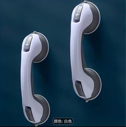 2 PKs Grab Bars for Bathtubs and Showers 2 Pack Suction Grab Bar, Heavy Duty 12 Inch Shower Handle Removable Bath Handrails for Seniors and Elderly, B