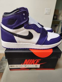 Nike Jordan 1 High Retro OG Court Purple - Size 5.5GS 