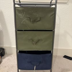 3 Drawer Small Metal Dresser