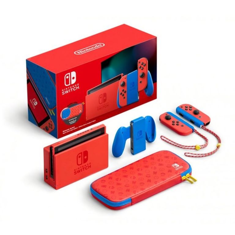 Nintendo Switch Mario Red & Blue Edition-Limited Edition (Includes Carrying Case)