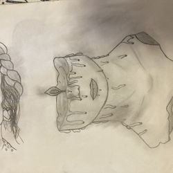Custom Woman Candle Drawing