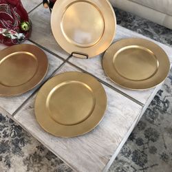 Gold Plate Chargers