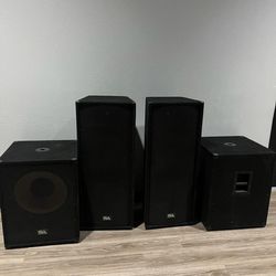 Seismic Audio SA Speaker Set 2 Subs And 2 Towers 