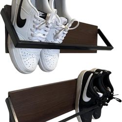 Wall Shoe Rack - Set of 2 Wall Mounted Shoe Organizers