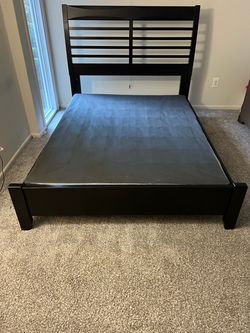 Dark Brown Queen Size Bed Frame