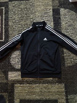 Black And White Adidas Zip Up Jacket