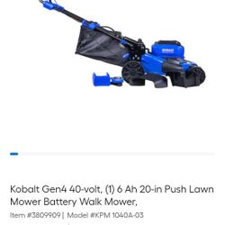New Kobolt Electric Push Mower Sale Price