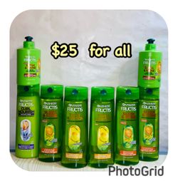 Garnier Fructis Bundle, $25 for all‼️ (6 shampoos & 2 leave-in conditioners)